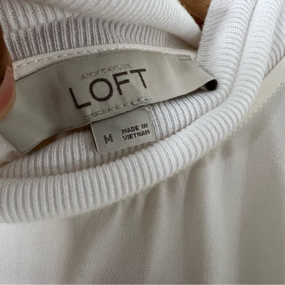 LOFT white halter swing dress size M Medium - Picture 5 of 5